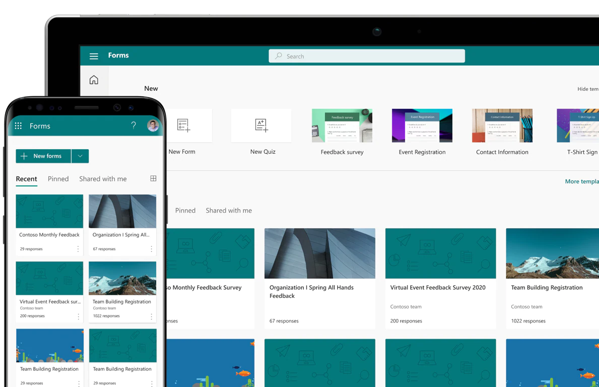 screenshot of Microsoft Forms